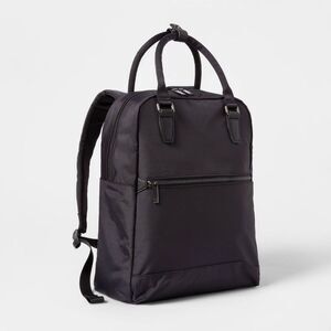 Open Story -  Women's Tote-Style Commuter Backpack Fi Black
